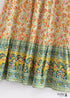 Boho Skirts in Esme Flower in Yellow Green For Women